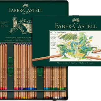 Faber-Castell Tin of 60 Pitt Pastel Artists Colouring Pencils, High