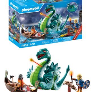 Playmobil | Viking with Sea Monster | Educational Toy for Ages 4+ | Imaginative Playset | Dragon Figure & Viking Ship | Creativity-Boosting Toy | 71830