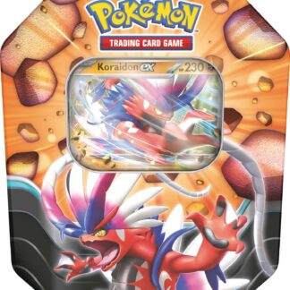 Pokémon TCG: Slashing Legends Tin – Koraidon ex (1 Foil Promo Card & 4 Booster Packs)