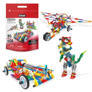 Basic Fun K’NEX Deluxe Building Set – 408 Piece STEM Kit with 8