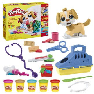 Play-Doh Care n Carry Vet Playset with Toy Dog, Carrier, 10 Tools, 5
