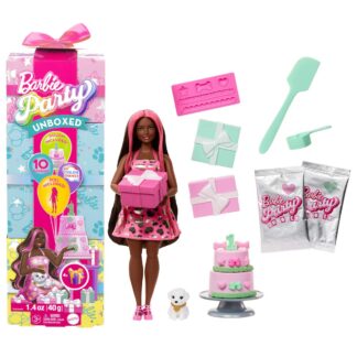 Barbie Party Unboxed Doll & Accessories, Pet Birthday Series