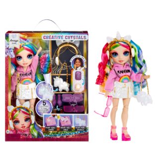 Rainbow High Creative Crystals Amaya - Rainbow 28 cm Fashion Doll with Crystal Accessory Make It Kit, Ring for You, DIY, Crafts, Resin Play, Present for Kids Ages 8+, Not Edible