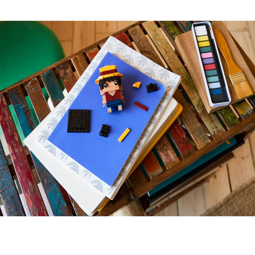LEGO BrickHeadz One Piece Monkey D. Luffy Figure, Building Toy Set 40799, 136 Pieces, Ages 10+, Netflix Series Collectible - Image 6