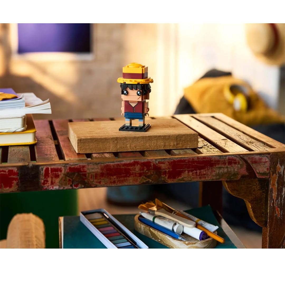 LEGO BrickHeadz One Piece Monkey D. Luffy Figure, Building Toy Set 40799, 136 Pieces, Ages 10+, Netflix Series Collectible - Image 5
