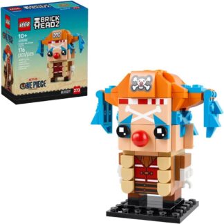 LEGO BrickHeadz One Piece Buggy the Clown 40800, Collectible Building Set, 176 Pieces, Netflix Series Character, Ages 10+