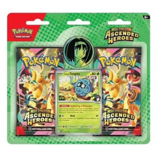 Pokemon TCG: Mega Evolution: Ascended Heroes: 2-Pack Blister (2 Booster Packs, Promo Card & Coin) (Erika's Tangela)