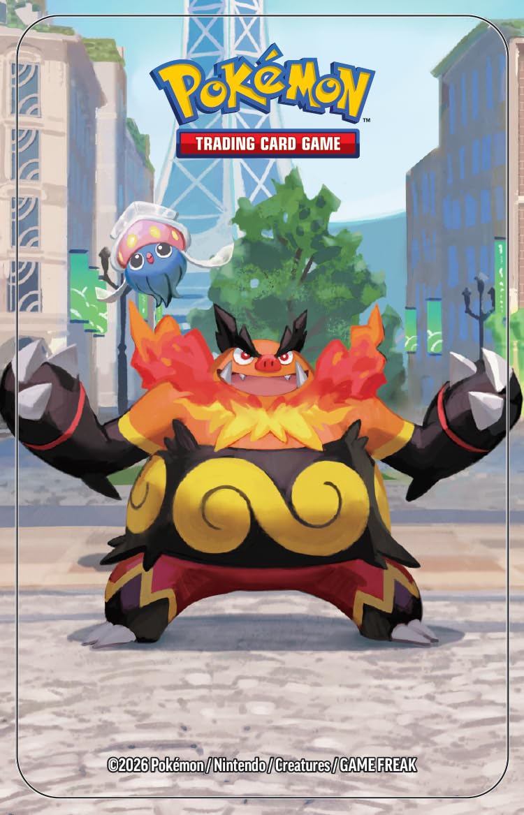 Pokémon TCG: Lumiose City Mini Tin: Emboar & Inkay (2 booster packs, 1 art card and 1 sticker sheet) - Image 3