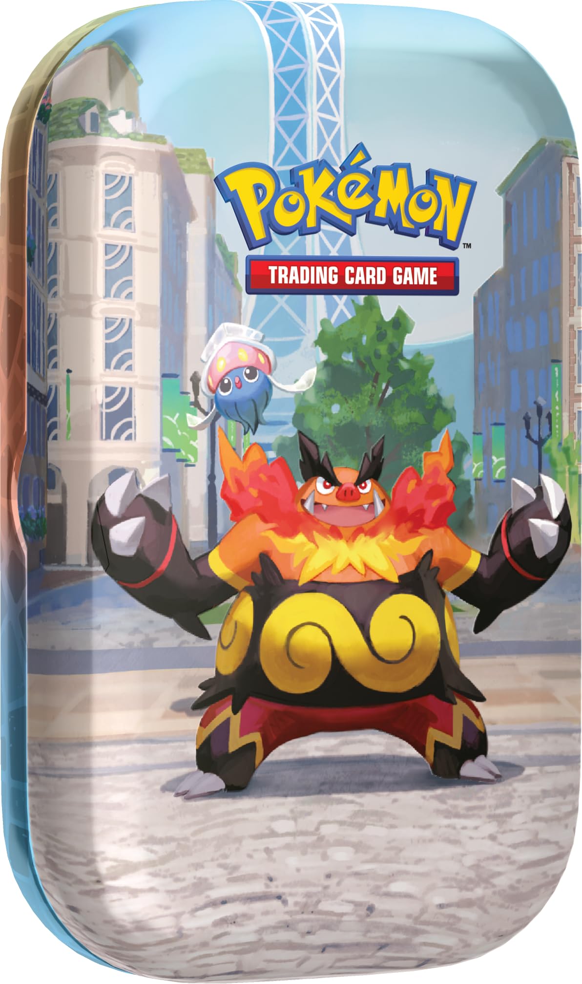 Pokémon TCG: Lumiose City Mini Tin: Emboar & Inkay (2 booster packs, 1 art card and 1 sticker sheet)