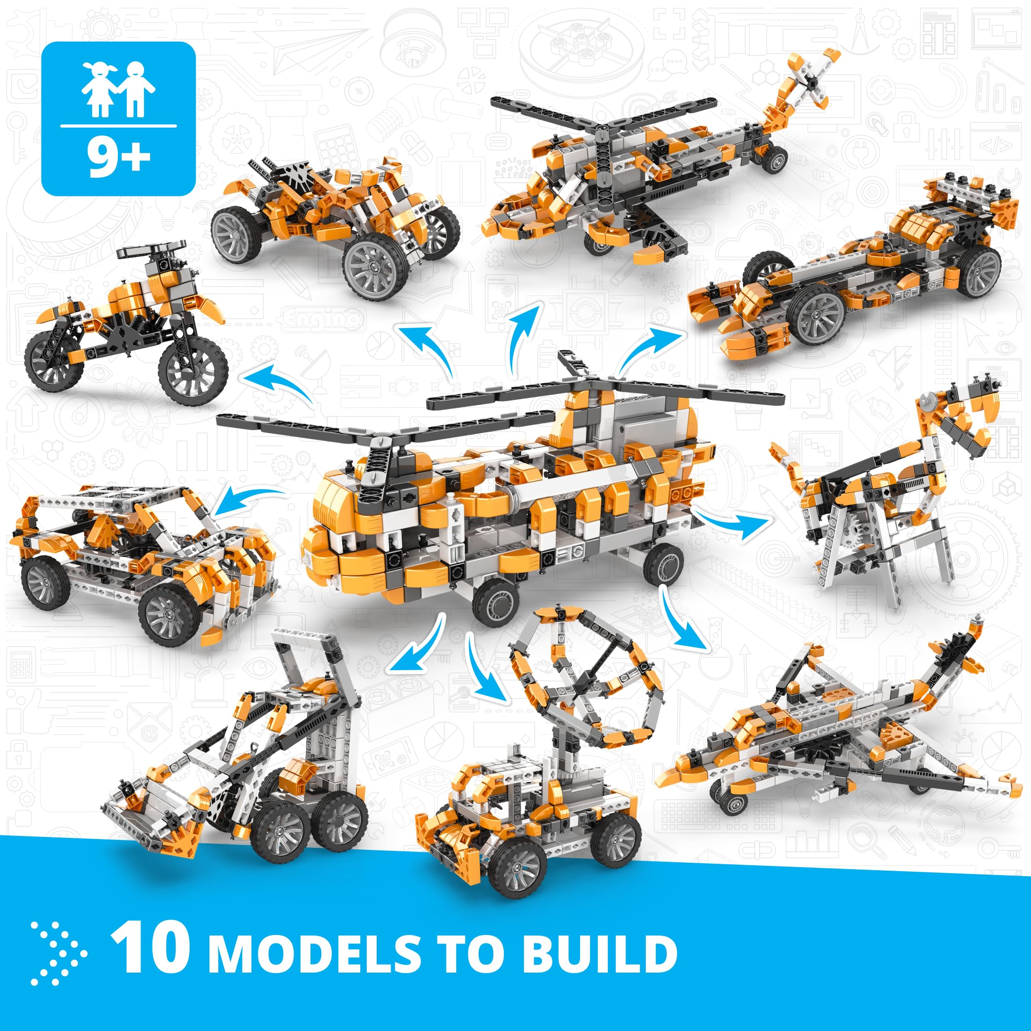 Engino- Inventor STEM Toys, Motorized Double-Blade Helicopter, Construction Toys for Kids 9+, STEM Building Toys, STEM Kits, Gifts for Boys & Girls - Image 2